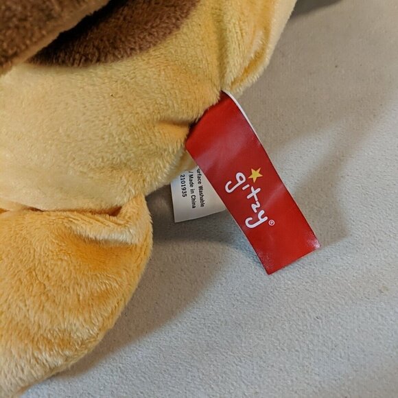 Gitzy Plush Dog Stuffed Toy Animal 12" Flat Tan Brown Puppy - Picture 6 of 11